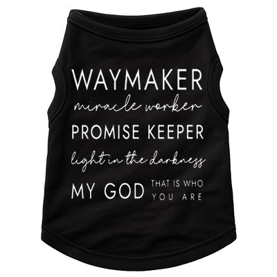 Waymaker Promise Keeper Miracle Worker Christian Doggie Tank