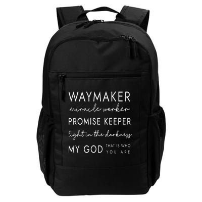 Waymaker Promise Keeper Miracle Worker Christian Backpack