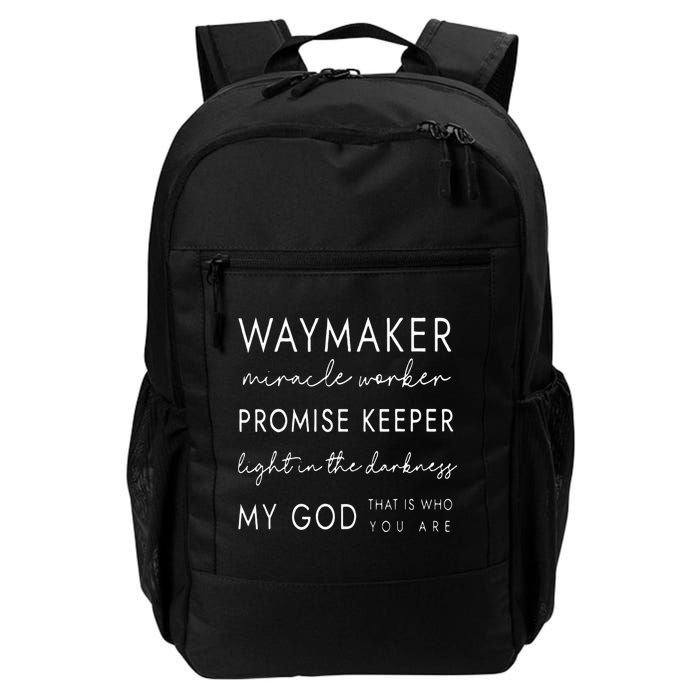 Waymaker Promise Keeper Miracle Worker Christian Backpack