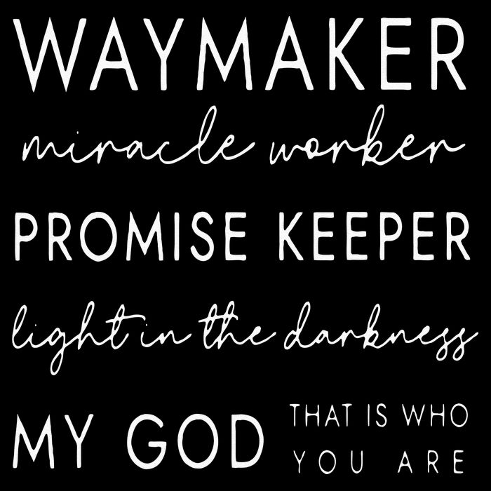 Waymaker Promise Keeper Miracle Worker Christian Backpack