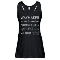 Waymaker Promise Keeper Miracle Worker Christian Ladies Essential Flowy Tank