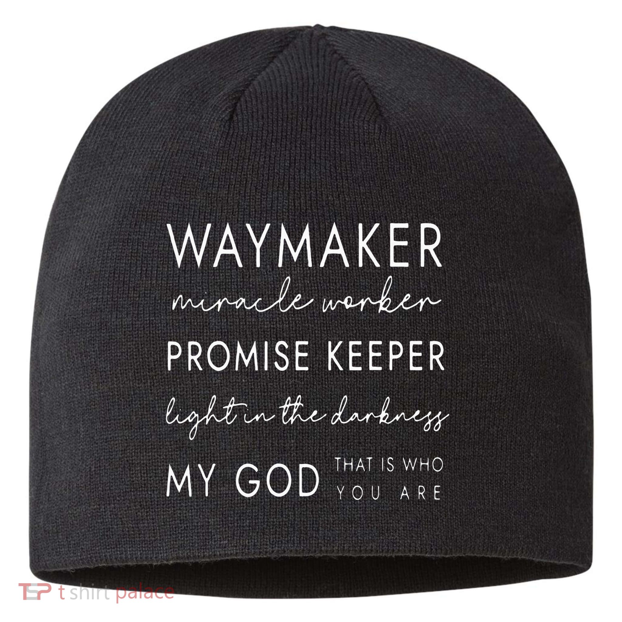 Waymaker Promise Keeper Miracle Worker Christian Sustainable Beanie
