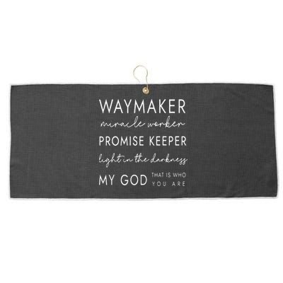 Waymaker Promise Keeper Miracle Worker Christian Large Microfiber Waffle Golf Towel