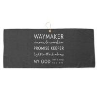 Waymaker Promise Keeper Miracle Worker Christian Large Microfiber Waffle Golf Towel