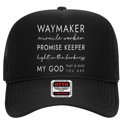 Waymaker Promise Keeper Miracle Worker Christian Trucker Hat