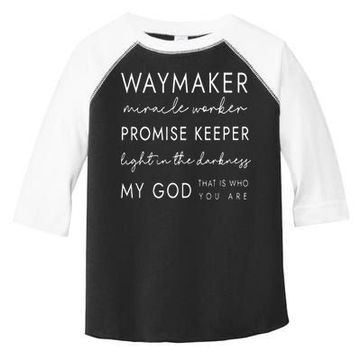 Waymaker Promise Keeper Miracle Worker Christian Toddler Fine Jersey T-Shirt