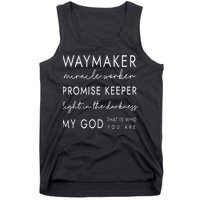 Waymaker Promise Keeper Miracle Worker Christian Tank Top