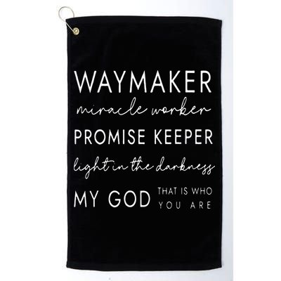 Waymaker Promise Keeper Miracle Worker Christian Golf Towel