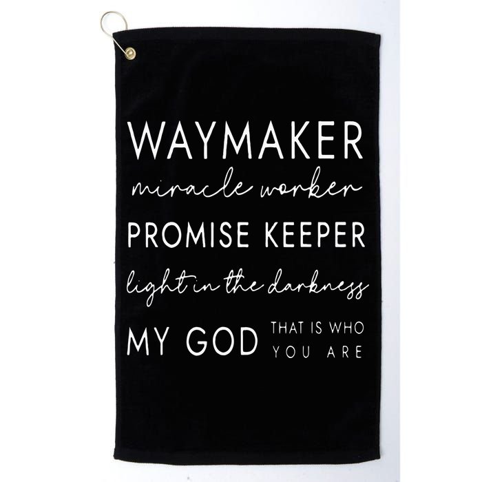 Waymaker Promise Keeper Miracle Worker Christian Golf Towel