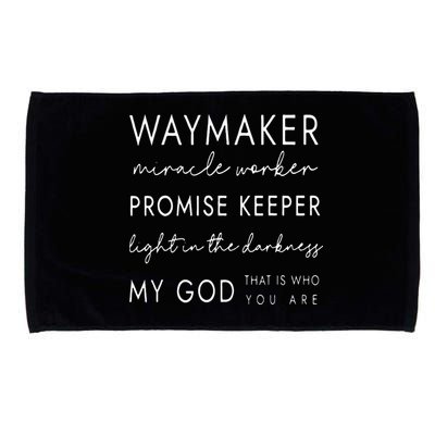 Waymaker Promise Keeper Miracle Worker Christian Microfiber Hand Towel