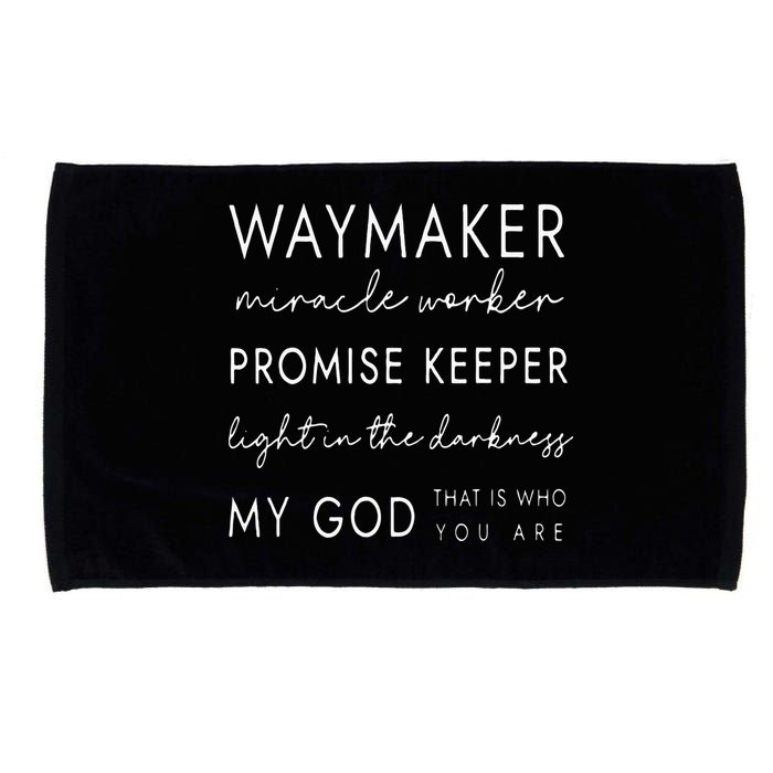Waymaker Promise Keeper Miracle Worker Christian Microfiber Hand Towel