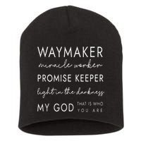 Waymaker Promise Keeper Miracle Worker Christian Short Acrylic Beanie