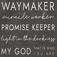 Waymaker Promise Keeper Miracle Worker Christian Vector Backpack