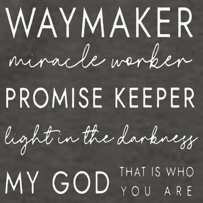 Waymaker Promise Keeper Miracle Worker Christian Vector Backpack