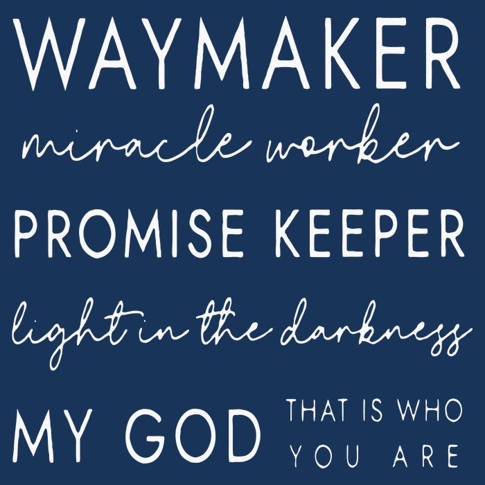Waymaker Promise Keeper Miracle Worker Christian Infant Baby Jersey Bodysuit
