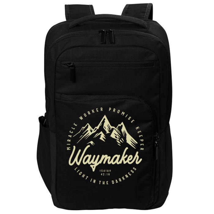 Waymaker Promise Keeper Miracle Worker Christian Impact Tech Backpack