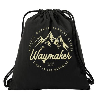 Waymaker Promise Keeper Miracle Worker Christian Drawstring Bag