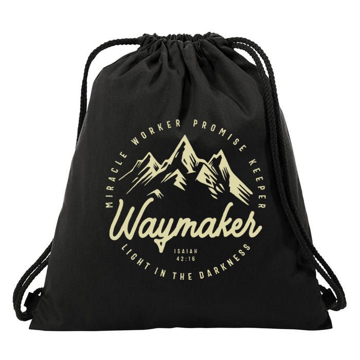 Waymaker Promise Keeper Miracle Worker Christian Drawstring Bag