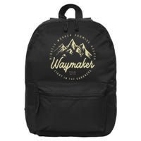 Waymaker Promise Keeper Miracle Worker Christian 16 in Basic Backpack