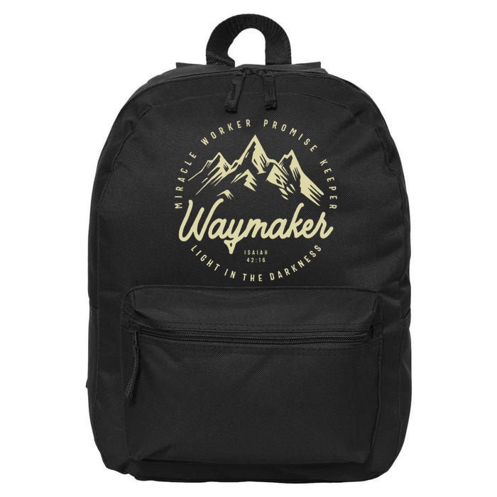 Waymaker Promise Keeper Miracle Worker Christian 16 in Basic Backpack