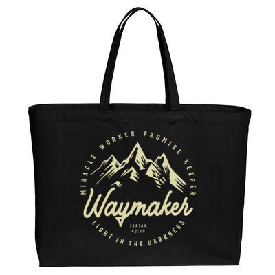 Waymaker Promise Keeper Miracle Worker Christian Cotton Canvas Jumbo Tote