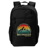 Waymaker Promise Keeper Miracle Worker Christian Vintage Daily Commute Backpack