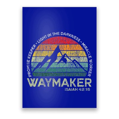 Waymaker Promise Keeper Miracle Worker Christian Poster