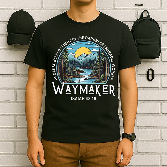 Waymaker Promise Keeper Miracle Worker Christian Bible Verse T-Shirt