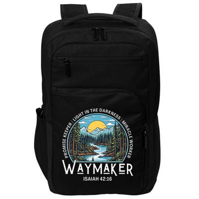 Waymaker Promise Keeper Miracle Worker Christian Bible Verse Impact Tech Backpack