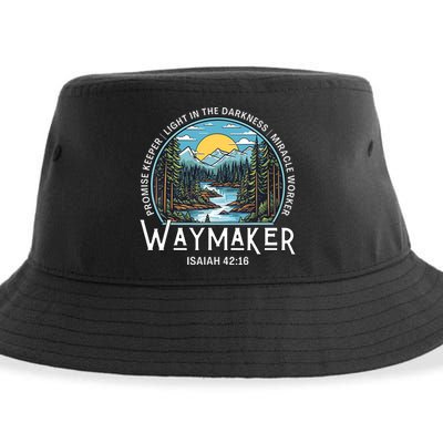 Waymaker Promise Keeper Miracle Worker Christian Bible Verse Sustainable Bucket Hat