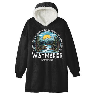 Waymaker Promise Keeper Miracle Worker Christian Bible Verse Hooded Wearable Blanket
