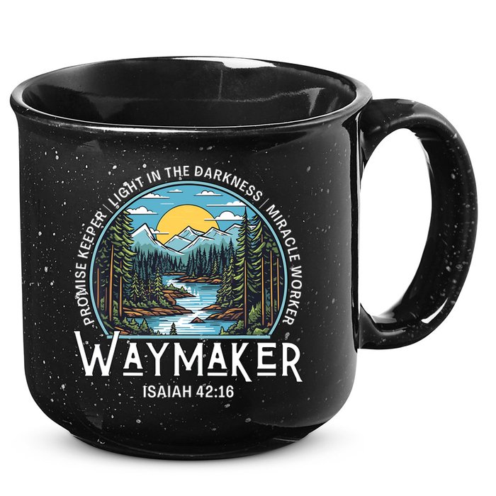 Waymaker Promise Keeper Miracle Worker Christian Bible Verse 15oz Campfire Ceramic Mug