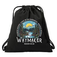 Waymaker Promise Keeper Miracle Worker Christian Bible Verse Drawstring Bag