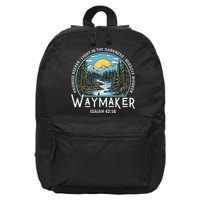 Waymaker Promise Keeper Miracle Worker Christian Bible Verse 16 in Basic Backpack