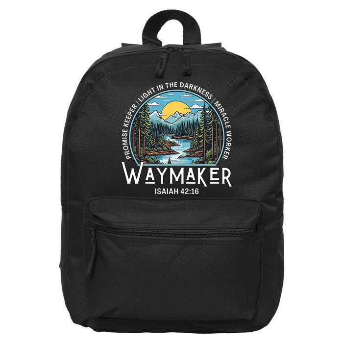 Waymaker Promise Keeper Miracle Worker Christian Bible Verse 16 in Basic Backpack