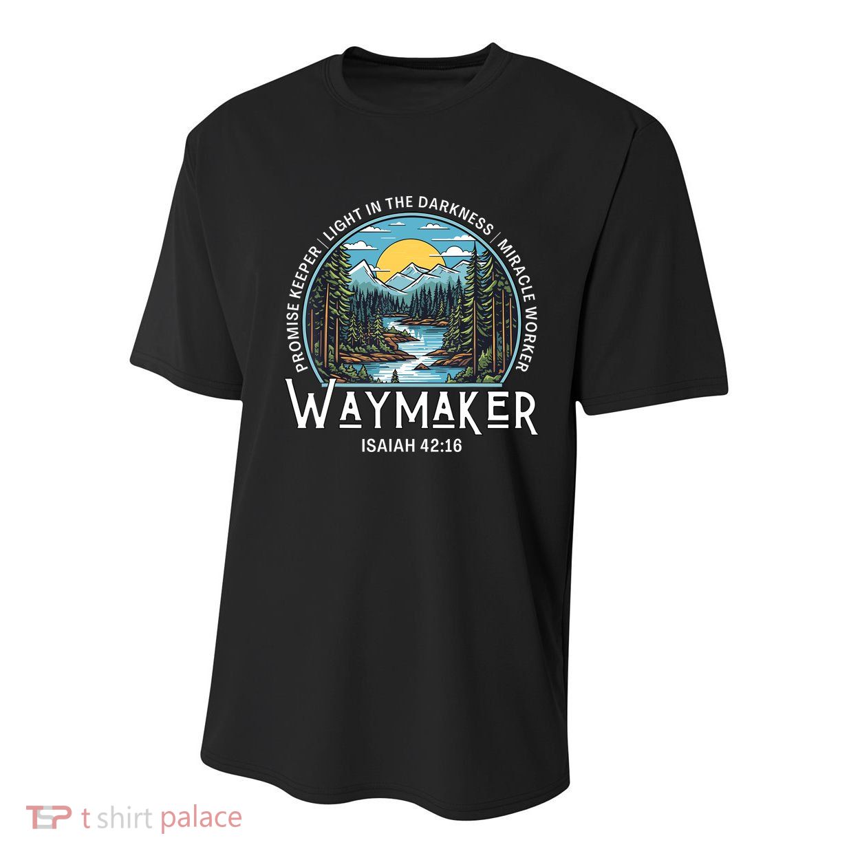 Waymaker Promise Keeper Miracle Worker Christian Bible Verse Youth Performance Sprint T-Shirt