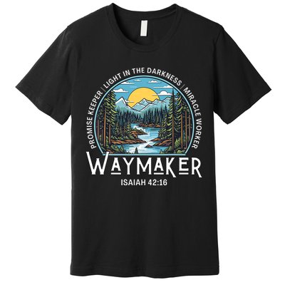 Waymaker Promise Keeper Miracle Worker Christian Bible Verse Premium T-Shirt