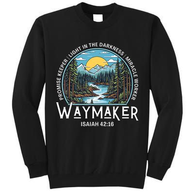 Waymaker Promise Keeper Miracle Worker Christian Bible Verse Tall Sweatshirt