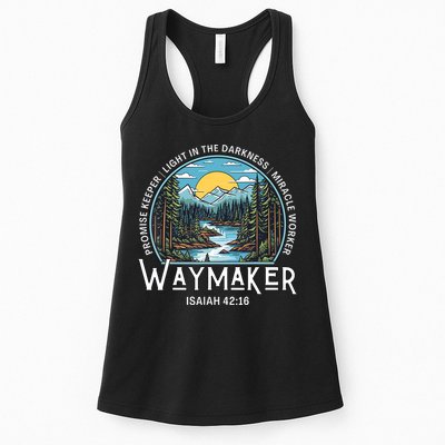 Waymaker Promise Keeper Miracle Worker Christian Bible Verse Womens Tank Top