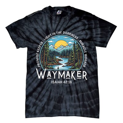 Waymaker Promise Keeper Miracle Worker Christian Bible Verse Tie-Dye T-Shirt