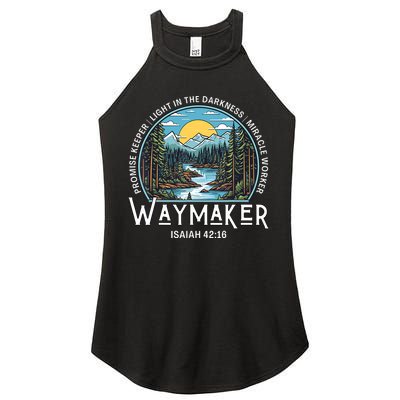 Waymaker Promise Keeper Miracle Worker Christian Bible Verse Women's Perfect Tri Rocker Tank