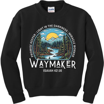 Waymaker Promise Keeper Miracle Worker Christian Bible Verse Kids Sweatshirt
