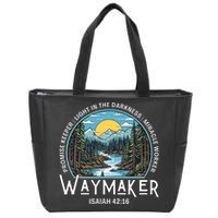 Waymaker Promise Keeper Miracle Worker Christian Bible Verse Zip Tote Bag