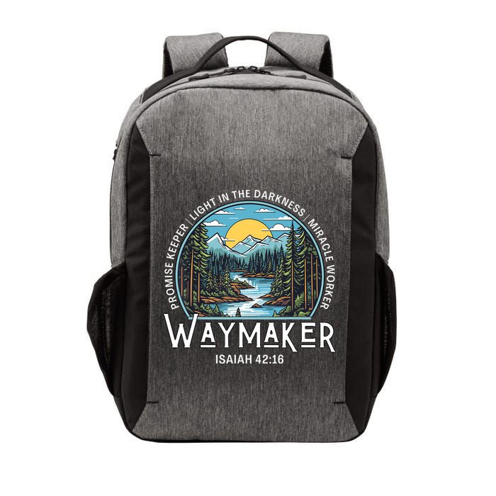 Waymaker Promise Keeper Miracle Worker Christian Bible Verse Vector Backpack