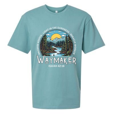 Waymaker Promise Keeper Miracle Worker Christian Bible Verse Sueded Cloud Jersey T-Shirt