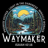 Waymaker Promise Keeper Miracle Worker Christian Flat Bill Trucker Hat