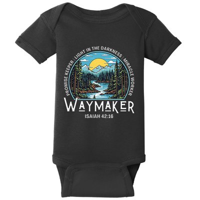 Waymaker Promise Keeper Miracle Worker Christian Baby Bodysuit