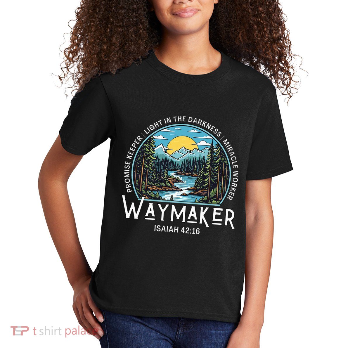 Waymaker Promise Keeper Miracle Worker Christian Kids T-Shirt