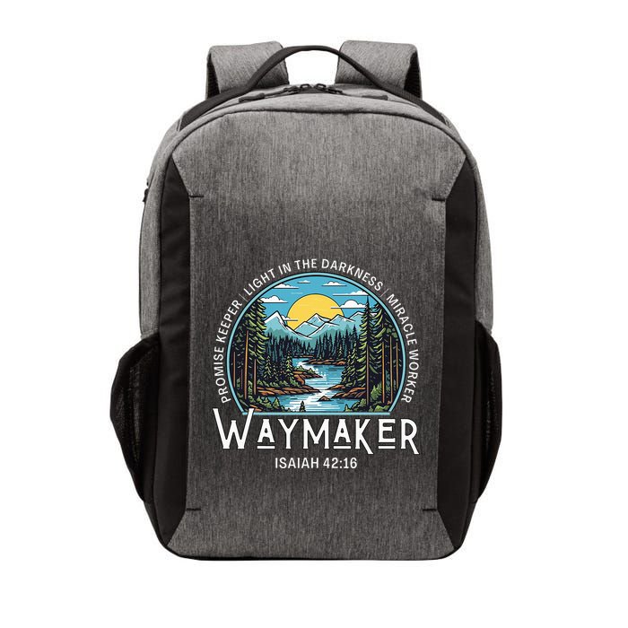 Waymaker Promise Keeper Miracle Worker Christian Vector Backpack