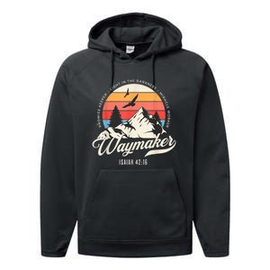 Waymaker Promise Keeper Miracle Worker Christian Bible Verse Performance Fleece Hoodie